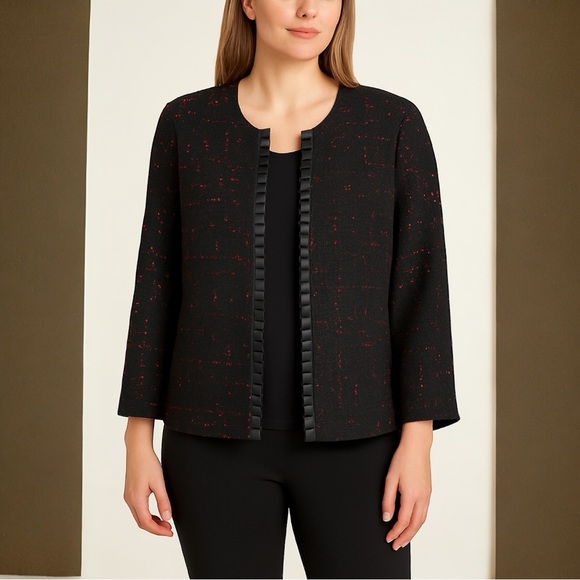 Joseph Ribkoff Black-Red Jacket - Picture 1 of 9